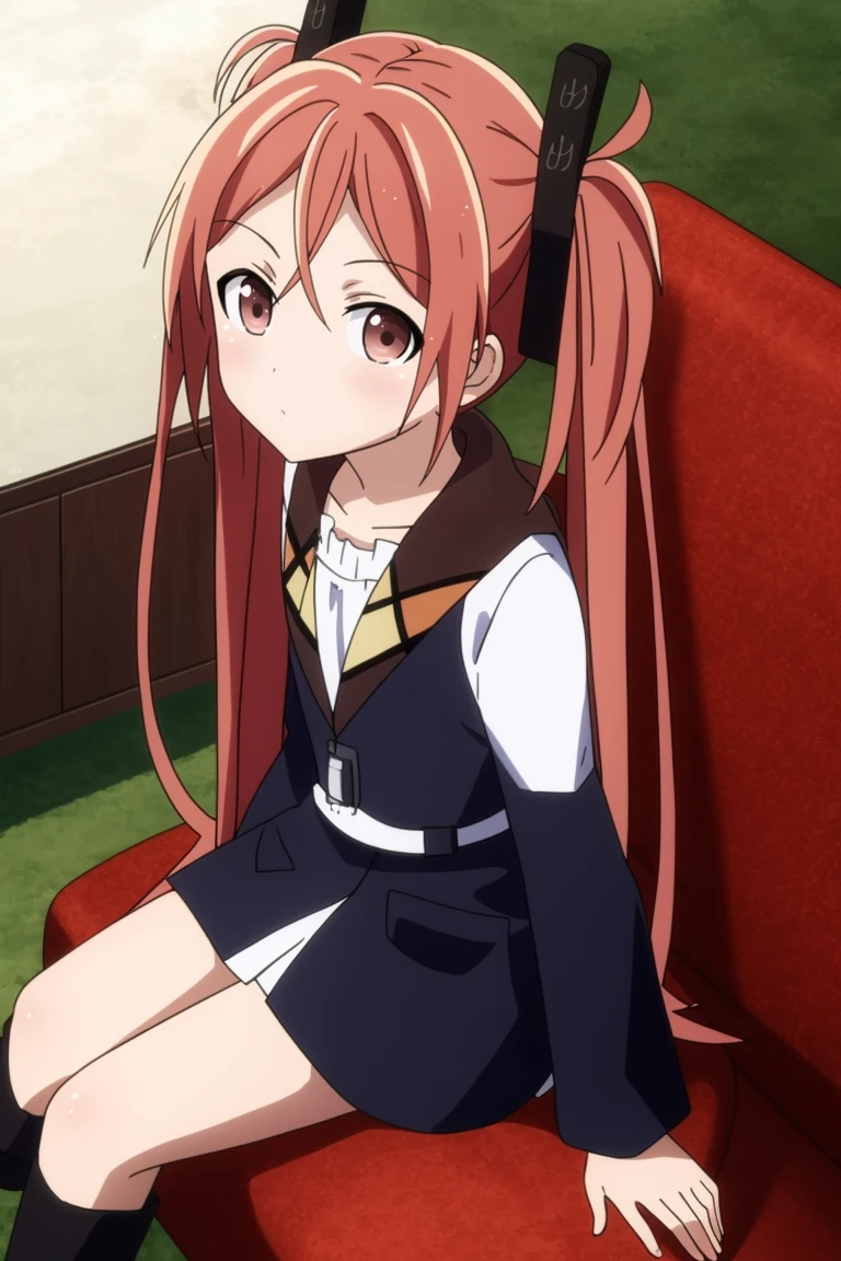masterpiece, consistent background, indoors,
<lora:black_bullet enju aihara:0.7> enju aihara, sitting on sofa, drone pov, dutch angle, from above, looking at viewer