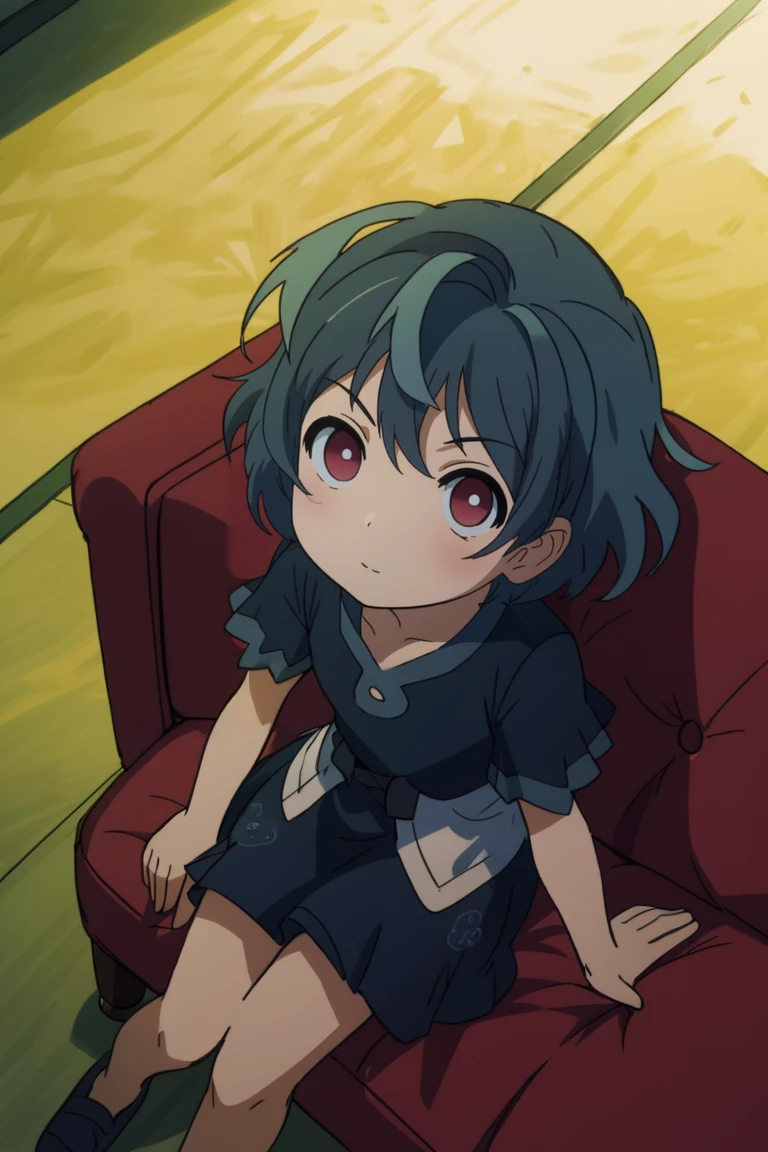 masterpiece, consistent background, indoors,
<lora:black_bullet Kohina Hiruko:0.7> Kohina Hiruko, sitting on sofa, drone pov, dutch angle, from above, looking at viewer