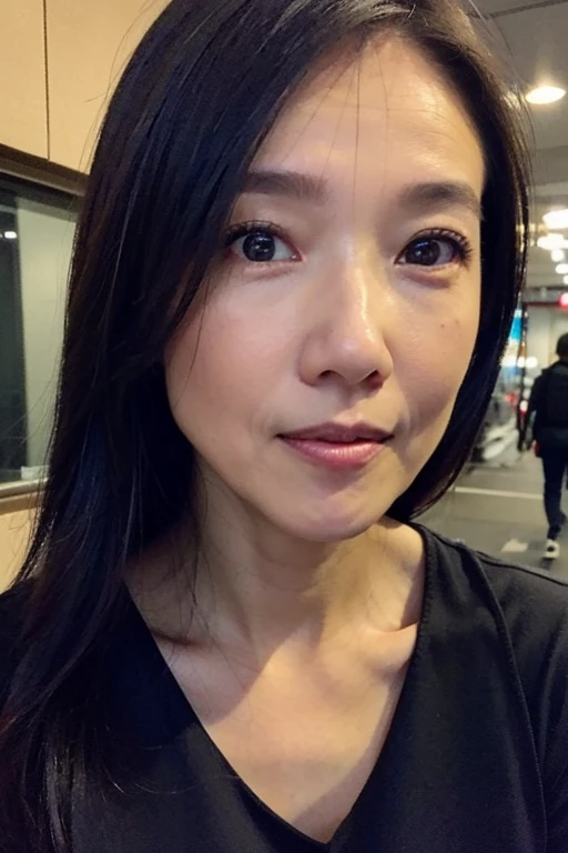 Best quality,masterpiece,ultra high res,(photorealistic:1.2),1girl,in the dark,deep shadow,low key,slim body,japanese street alley,dynamic pose,face closeup,<lora:jessie_chang:0.9>,