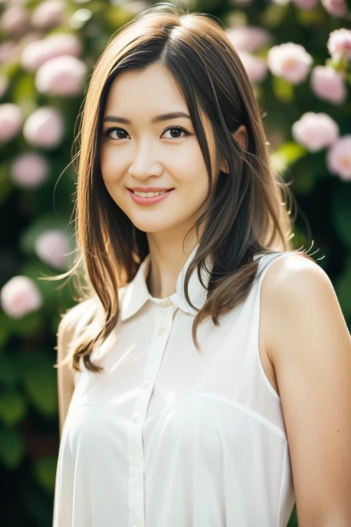 1girl,(RAW photo, best quality), (realistic, photo-realistic:1.4), masterpiece, an extremely delicate and beautiful, extremely detailed, 2k wallpaper, Amazing, finely detail, extremely detailed CG unity 8k wallpaper, ultra-detailed, highres, soft light, beautiful detailed girl, extremely detailed eyes and face, beautiful detailed nose, beautiful detailed eyes,cinematic lighting,perfect anatomy,slender body,smiling
wearing a sundress,collar,shirt,full body
at a flower park,sunlight,sakura flowers,flower garden,standing
<lora:saeko_lora:0.8>
