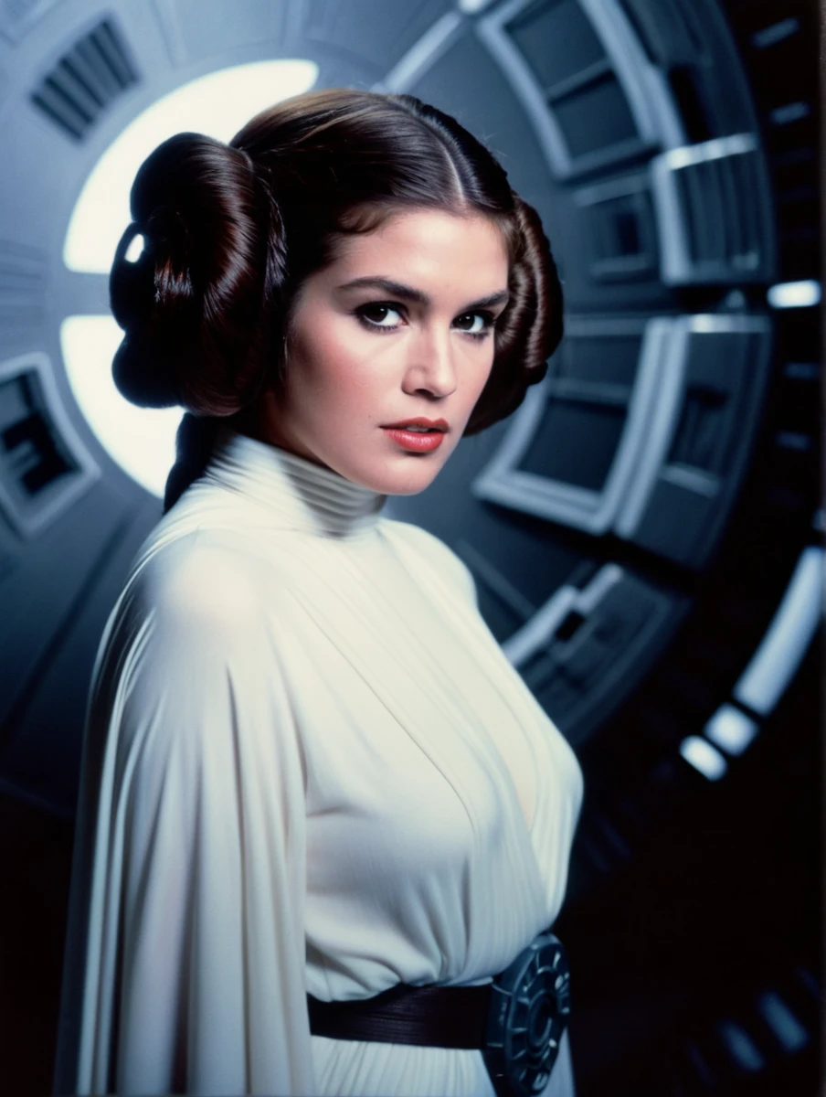 CindyCrawford, as princess leia organa,
on the death star,
headshot, full body photo, analog style, film grain, selective focus, DOF
<lora:add-detail-xl:1> <lora:fix_hands:1>
CindyCrawford  <lora:Cindy Crawford_v3_SDXLBase:1>