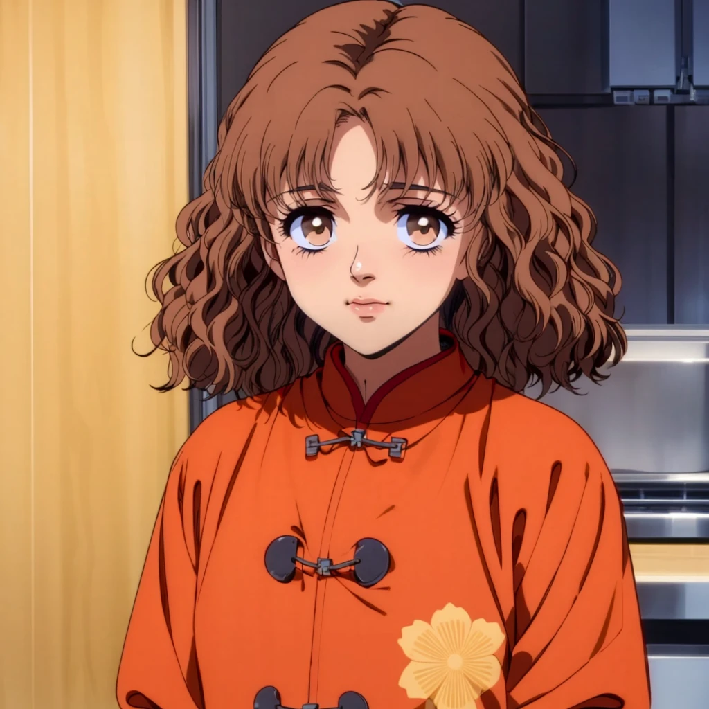 <lora:Flair001:0.7>,<lora:add_detail:0.5>,<lora:noline:0.3>,<lora:boldline:-0.3>,
Flair,1little girl,brown hair,medium hair,curly hair,brown eyes,print_cheongsam,