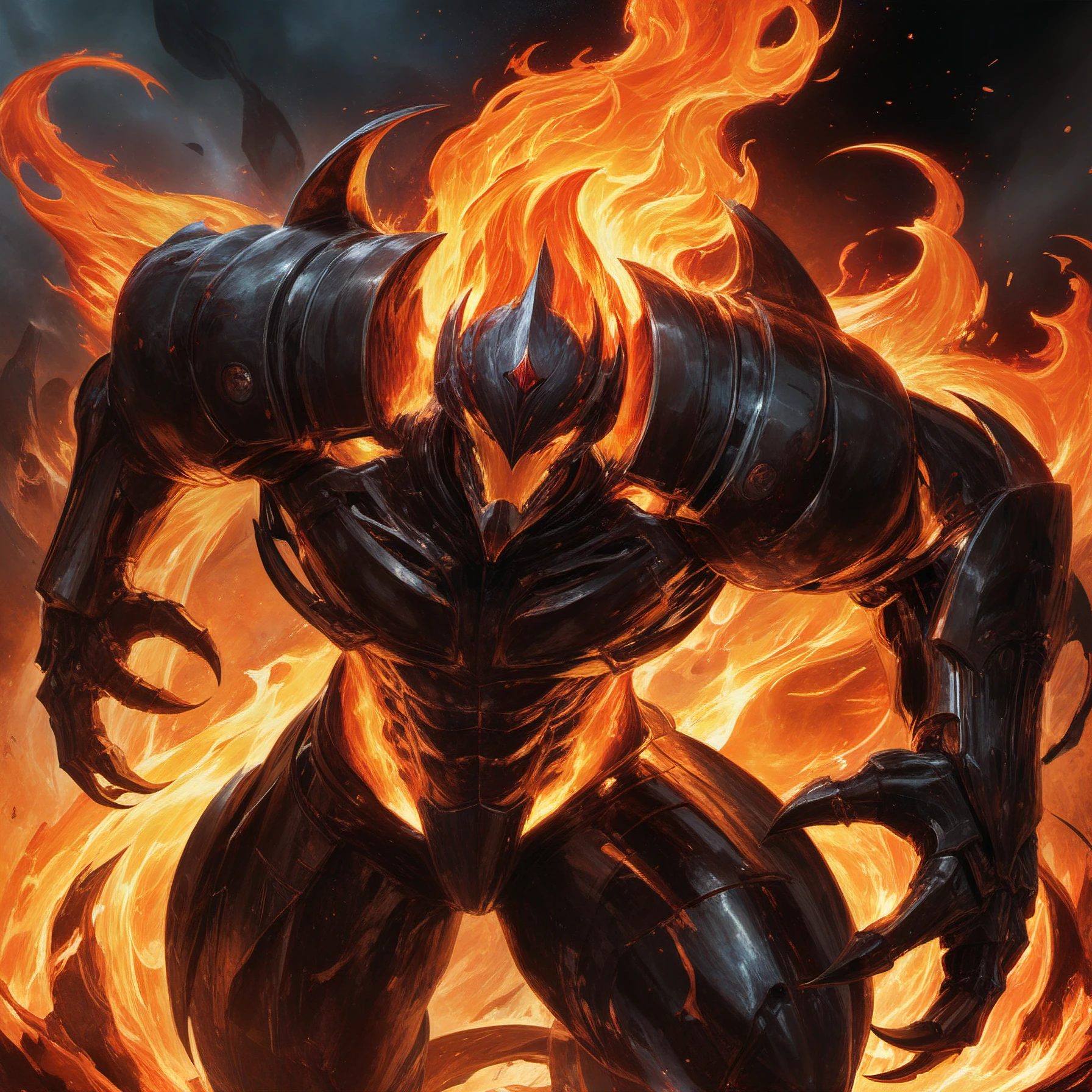 <lora:InfernalXL:0.4> infrnal, flaming,_char(raymond swanland,aleksi briclot,ryan hewett),masterpiece