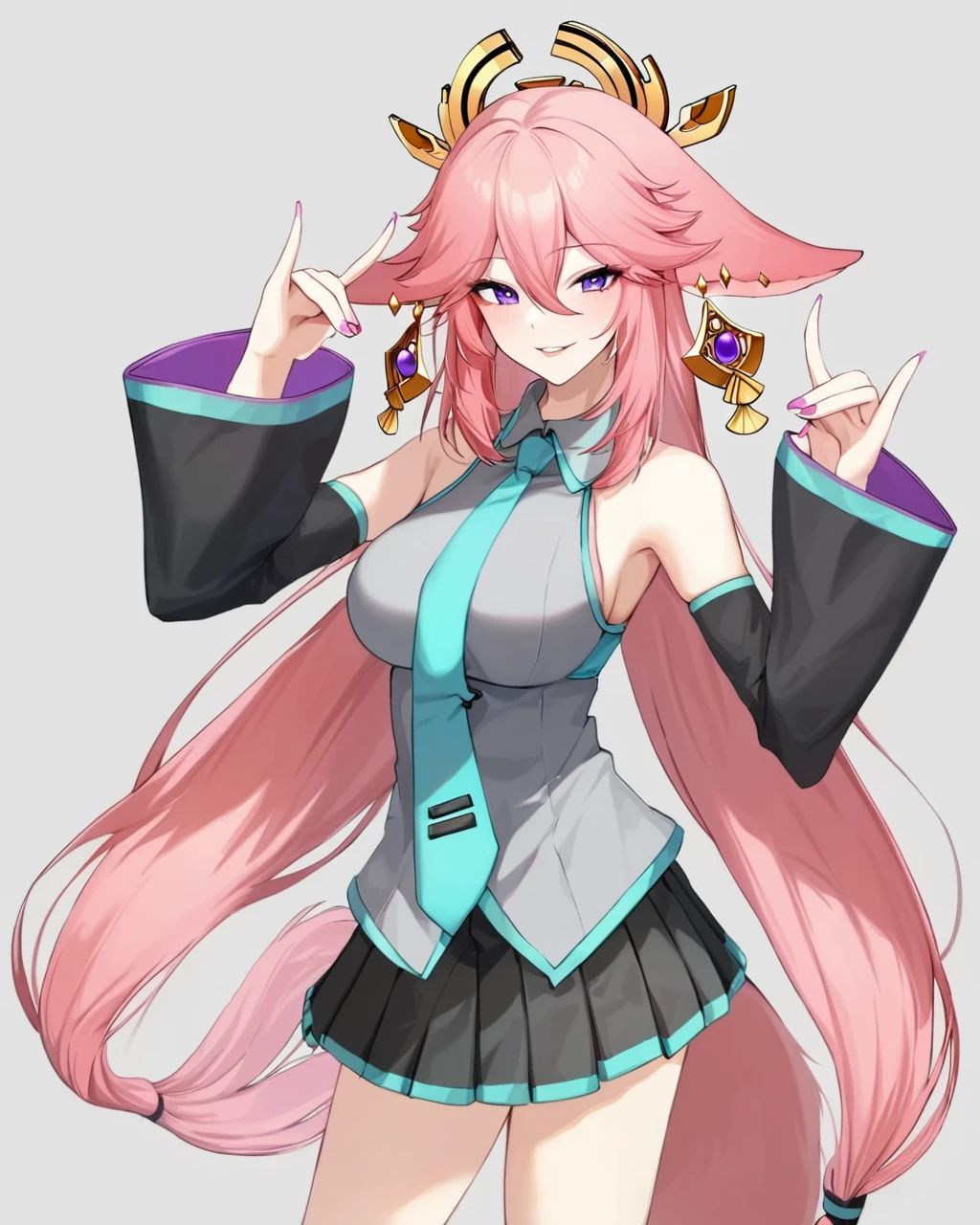 (masterpiece, top quality, best quality), pixel,pixel art,1girl, pink long hair, violet eyes, neko ears, red marks in face, full body,