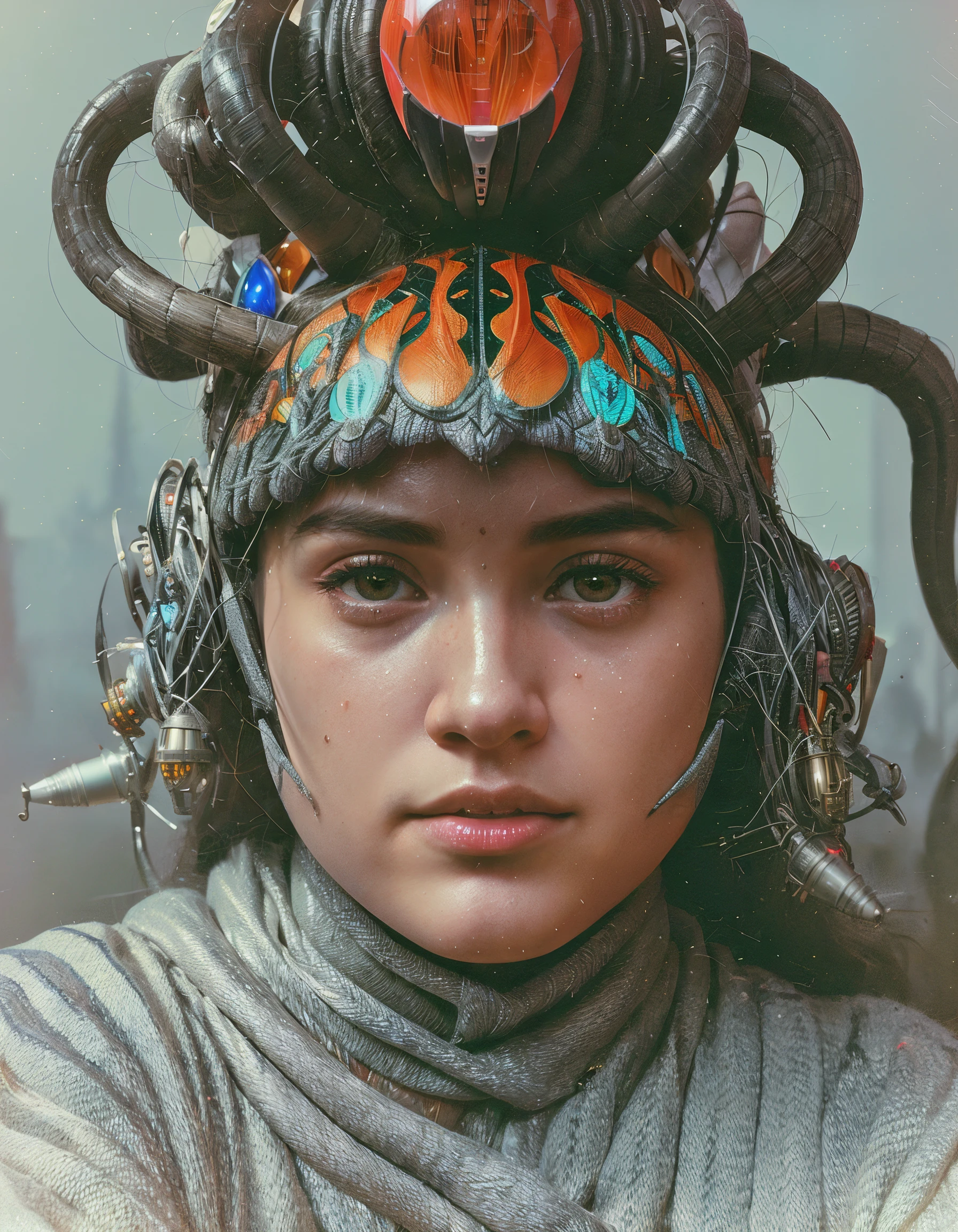 <lora:haze:3.5>, photography in the style of detailed hyperrealism ,(Tomokazu Matsuyama:0.1),(Ellen Jewett:0.3), Jon Burgerman, Al Williamson,richard avedon,etam cru,fantasy,creature, hyper detailed,poster,artstation, ultra-realistic, extremely detailed, vintage, in the style of Wes Anderson, balanced, cinematic lighting, realistic, 16k, ultra high detailed, textured skin, tack sharp focus, shot with Arri Alexa, 35mm