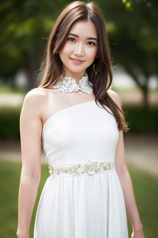 1girl,(RAW photo, best quality), (realistic, photo-realistic:1.4), masterpiece, an extremely delicate and beautiful, extremely detailed, 2k wallpaper, Amazing, finely detail, extremely detailed CG unity 8k wallpaper, ultra-detailed, highres, soft light, beautiful detailed girl, extremely detailed eyes and face, beautiful detailed nose, beautiful detailed eyes,cinematic lighting,perfect anatomy,slender body,smiling
wearing a white collared long dress,(collar,ribbon),(full body)
at a flower park,sakura flowers,flower garden,standing
<lora:saeko_lora:0.7>