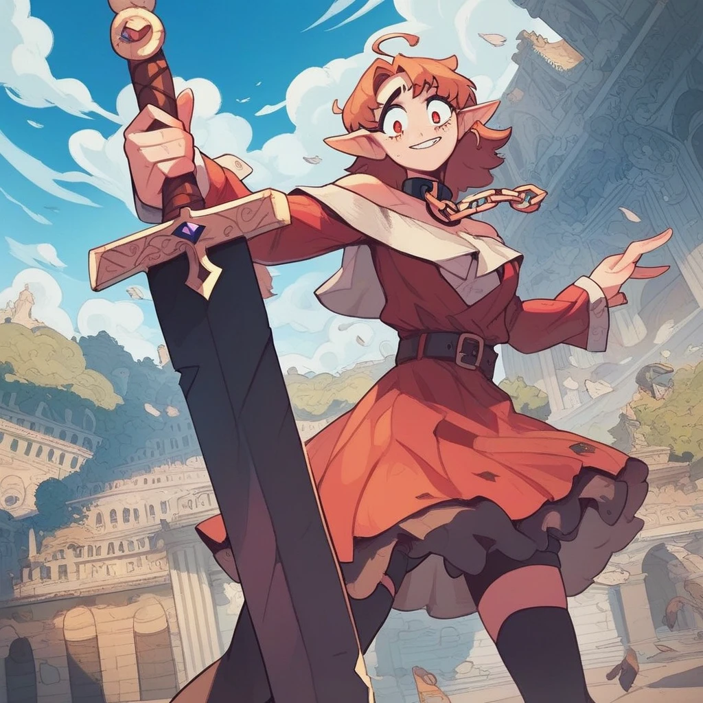 giant sword  of a cute chain-mail girl, magicalgirl
score_8_up  <lora:last-000005:1>