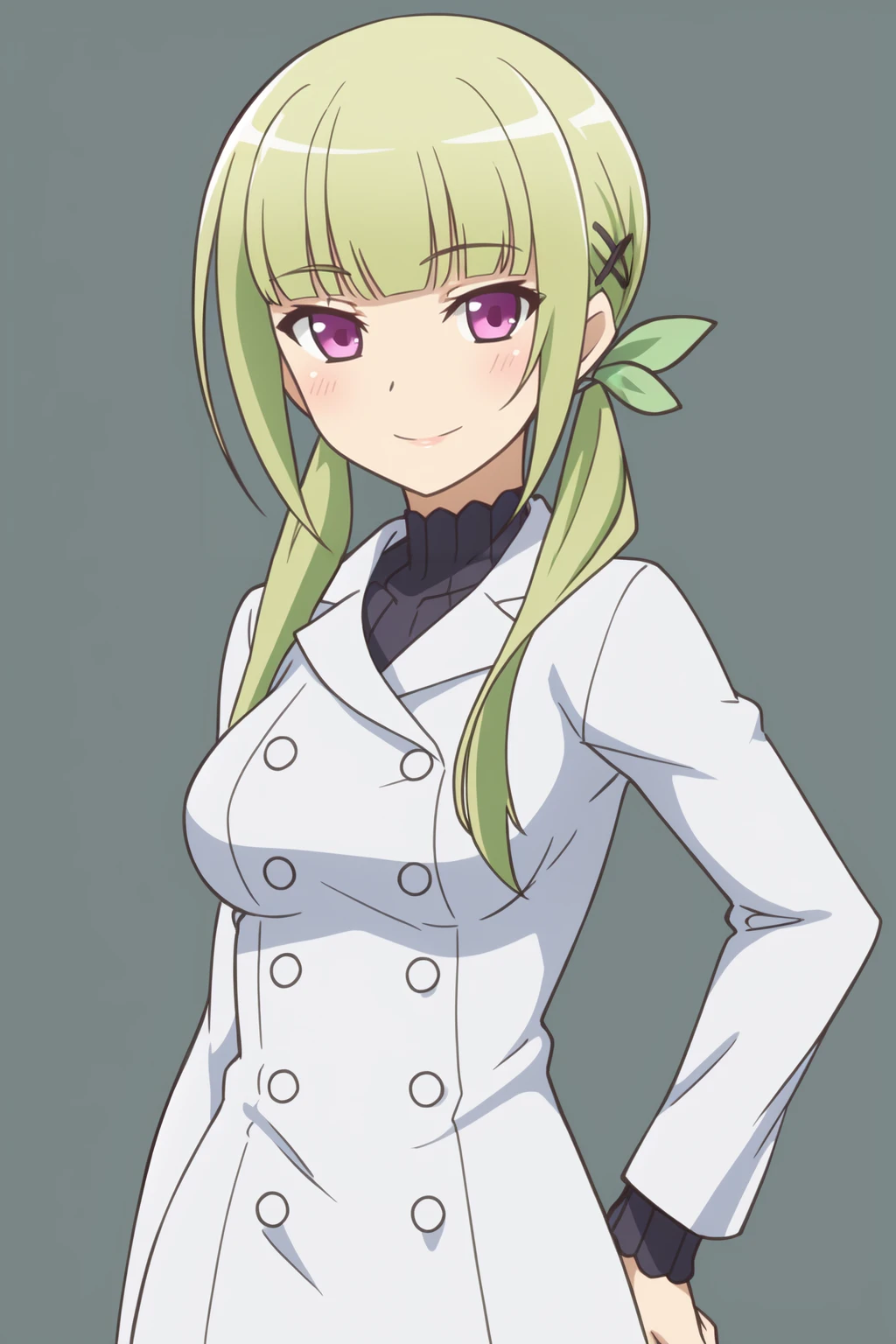 <lora:Choujin KoukouseiV1:0.7>
Keine Kanzaki,absurdres, masterpiece, low quality,white background,smile,looking at viewer,