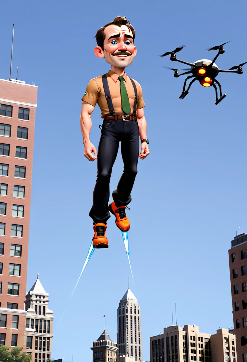 <lora:BillMatheson:.5> A BillMatheson man hovering in mid-air surveying the city for signs of trouble.