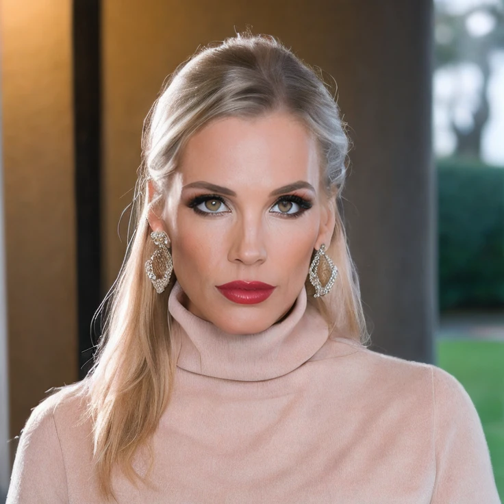 (masterpiece:1.2), (best quality,:1.2), 8k, HDR, ultra detailed, ((photorealistic)), professional light, cinematic lighting, fashion photography, ambient lighting, ((perfect hands)), Rebecca, <lora:Rebecca-10:1>, earrings, portait shot, dark makeup, turtleneck pullover, epiCPhoto