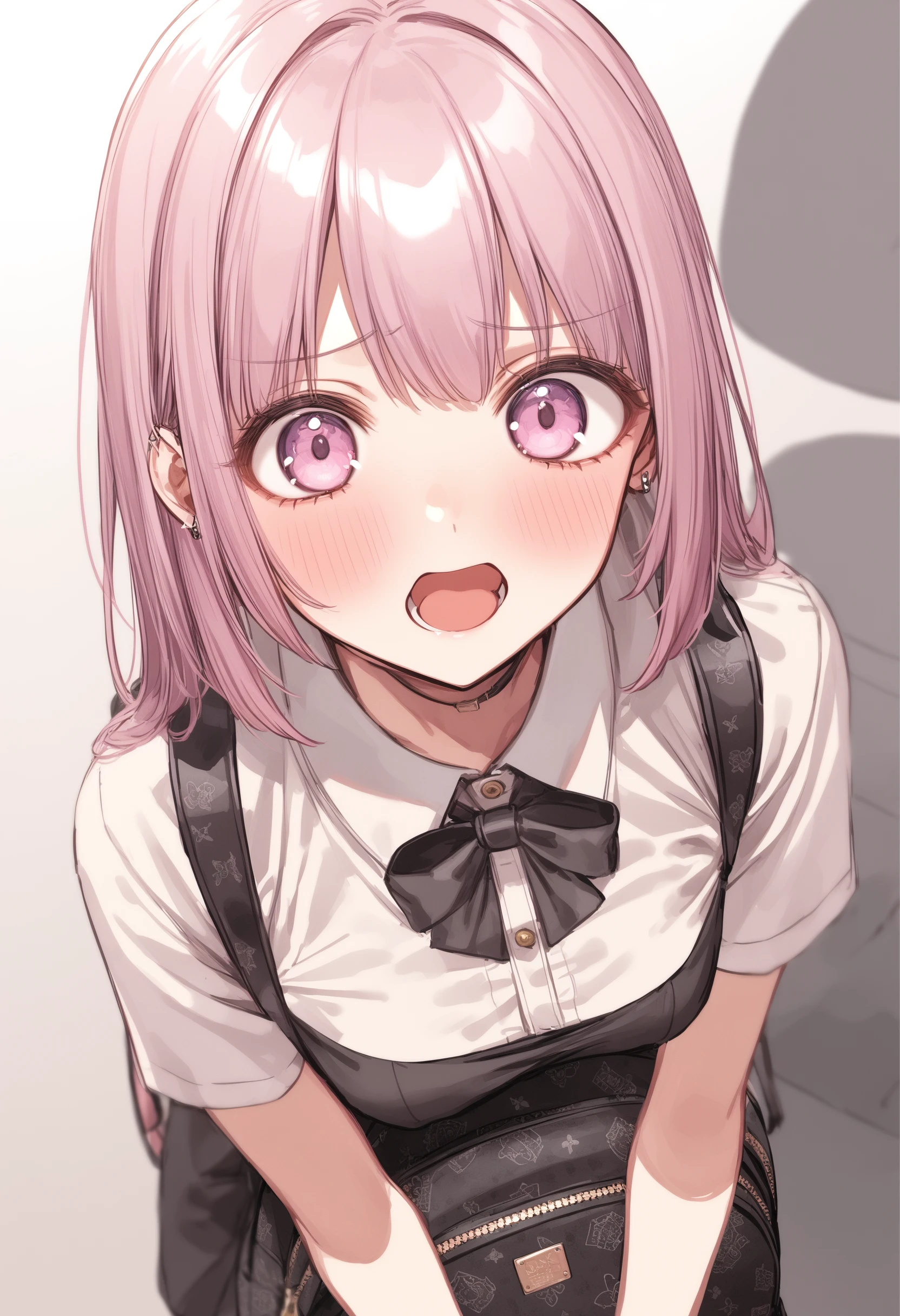 1girl, <lora:sdxl2-flat2-512b:-1>,medium breasts,
<lora:mcmXLv1:0.7>,mcm,bag, backpack, dutch angle, upper body, looking up, confused, oratory, open mouth,
best quality,medium quality,