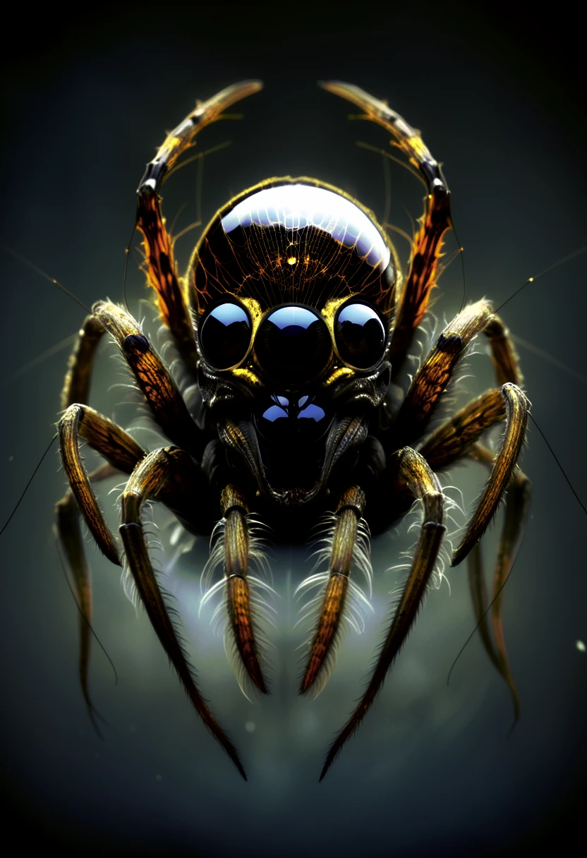 cgi scifi alien creature, big eye's, (fantasy-scifi), dramatic, (movie poster),(cinematic lighting),(breathtaking),transparent body,(detailed textures),(high resolution),(render), gritty, ((photo realistic)), (white spider hair fur), render, pinup model, falling heavenly petals, (snake skin), science fiction