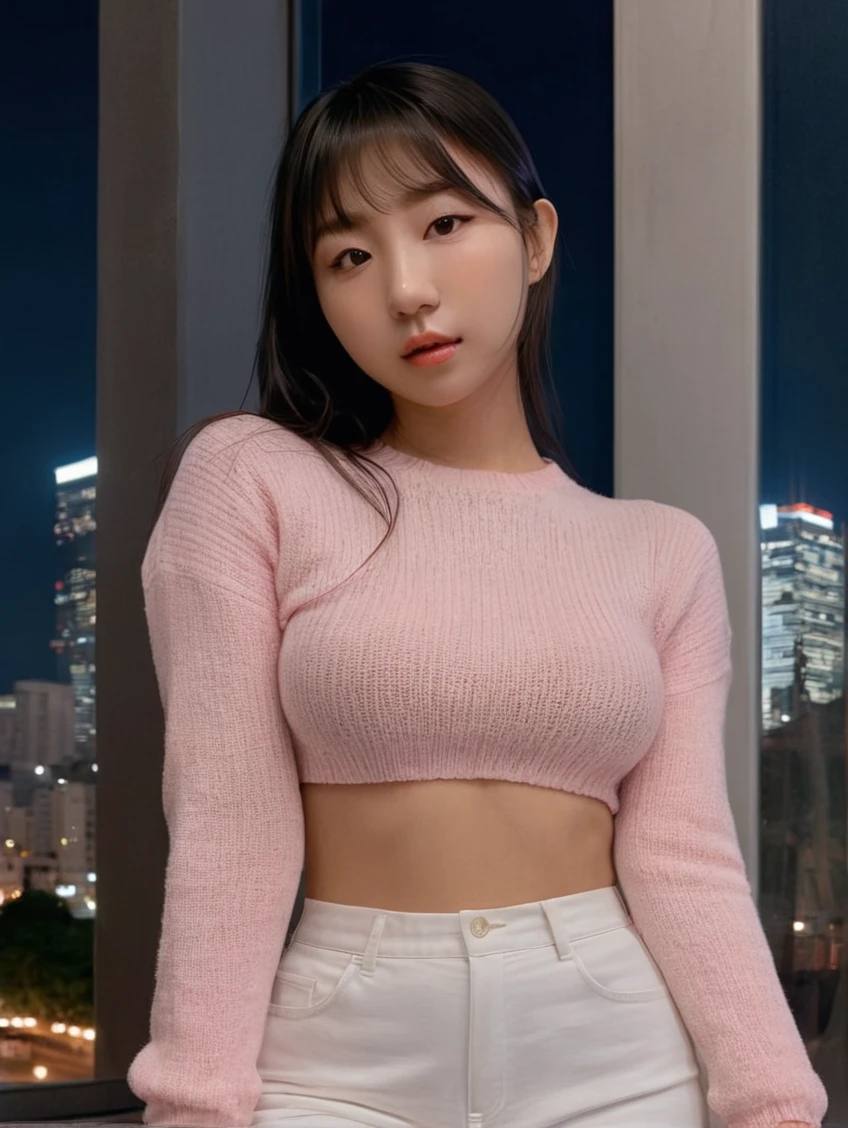 an image of lisa from blackpink with the background of the balckpink logo
