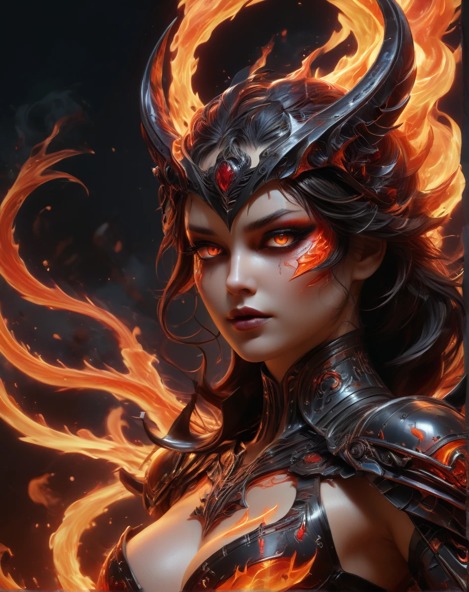 succubus,masterpiece,8k,Infernal style <lora:InfernalStyleXL-000006:0.8>,8k uhd,absurd res,ultra detailed,masterpiece,awardwinning,sharp focus,intricate detail,50mm lens <lora:add-detail-xl:1>,art by aleksi briclot and sandra chevrier,bayard wu,flaming features,glowing