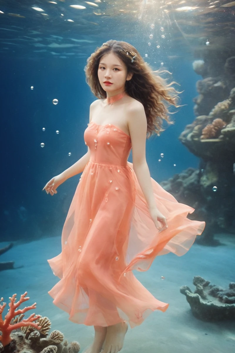 1 realistic girl, (light long hair),swimming,curly hair, long skirt,naked, nude , underwater, larger-chest, bubbles, deep-sea coral masterpiece, real water droplets,deep-sea coral masterpiece, beautiful details of water,floating, earrings, jewelry, best Quality, 8k, crazy detail, high quality, high detail, super detail, masterpiece <lora:CinEro-Anatomy-LoRa-XL_v1.1:1> <lora:modelvn01:1> <lora:ManforMrM-xl:1>