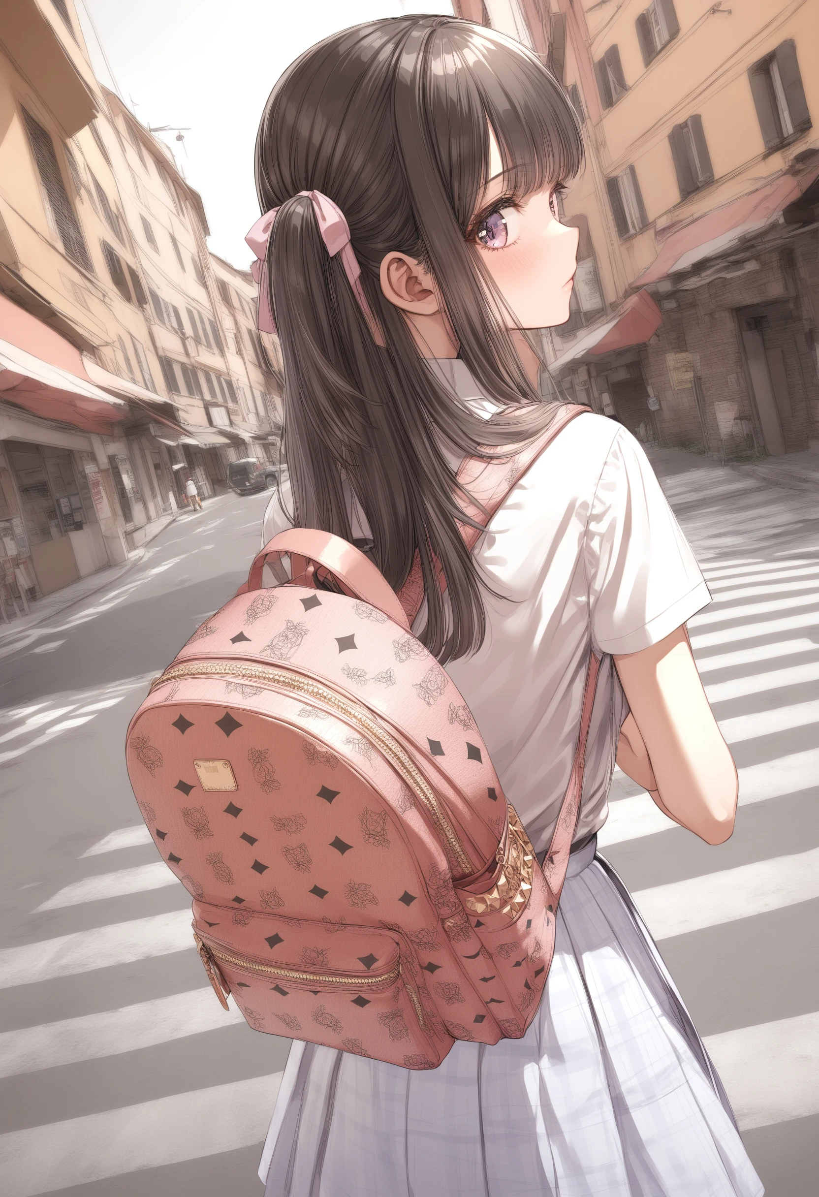 1girl, <lora:sdxl2-flat2-512b:-1>,medium breasts,school uniform,
<lora:mcmXLv1:0.7>,mcm,bag, backpack, from behind, cinematic angle, looking ahead, serious, Rome city, closed mouth,
best quality,medium quality,
