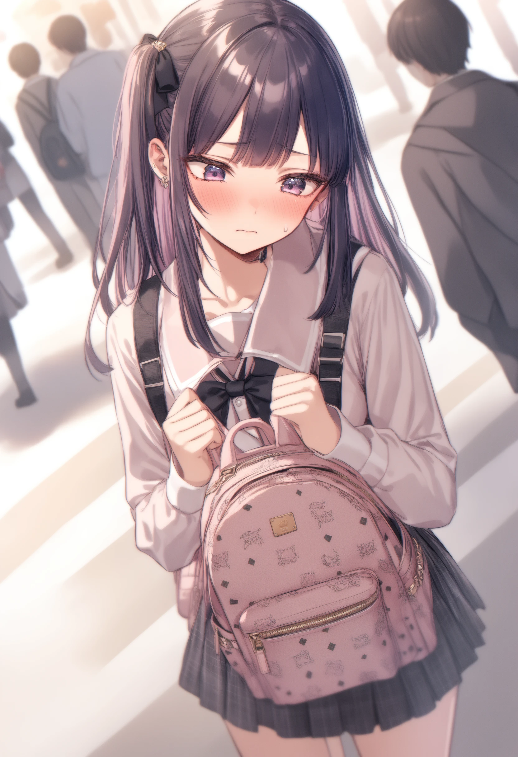 1girl, <lora:sdxl2-flat2-512b:-1>,medium breasts,school uniform,
<lora:mcmXLv1:0.7>,mcm,bag, backpack, dutch angle, portrait, looking away, panicking, flea market, closed mouth,
best quality,medium quality,