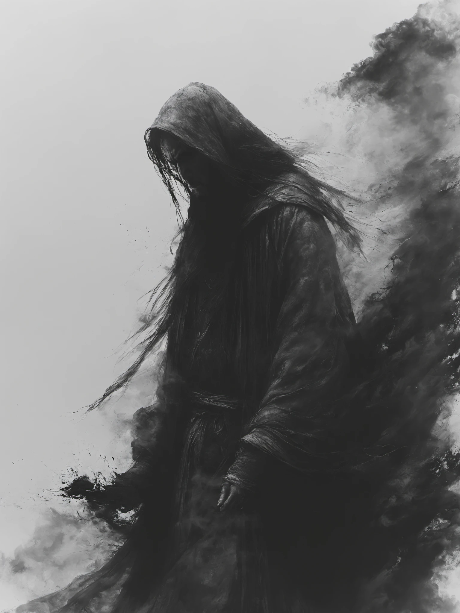 ananmo, A man,monochrome