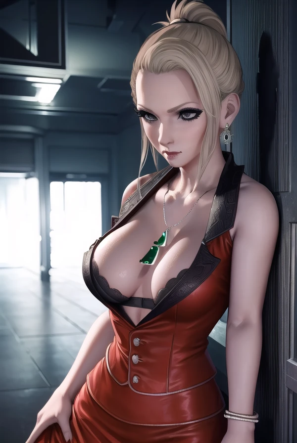 ffscarlet, <lora:ff scarlet-lora-nochekaiser:1>,
scarlet, blonde hair, (grey eyes:1.5), short hair, folded ponytail,
BREAK dress, cleavage, jewelry, earrings, necklace, nail polish, bracelet, red dress, ring, bare shoulders, collarbone,
BREAK indoors,
BREAK looking at viewer, dynamic pose,
BREAK <lyco:GoodHands-beta2:1>, (masterpiece:1.2), best quality, high resolution, unity 8k wallpaper, (illustration:0.8), (beautiful detailed eyes:1.6), extremely detailed face, perfect lighting, extremely detailed CG, (perfect hands, perfect anatomy),