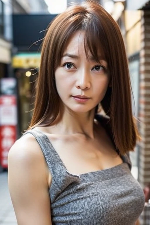 Best quality,masterpiece,ultra high res,(photorealistic:1.4),1girl,low key,slim body,japanese street alley,dynamic pose,face closeup,medium breasts,<lora:ada_pan:0.9>,
