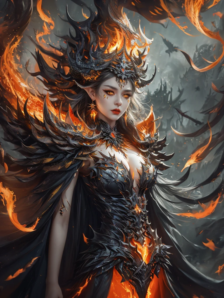 (masterpiece, top quality, best quality, official art, beautiful and aesthetic:1.2), (1 beautiful sexy ((Succubus demon)) wearing detailed body jewelry), (dynamic pose), cowboy shot, extremely detailed, (fractal art:1.3), colorful, highest detail, ((nsfw, naked)) ((cinematic lighting))