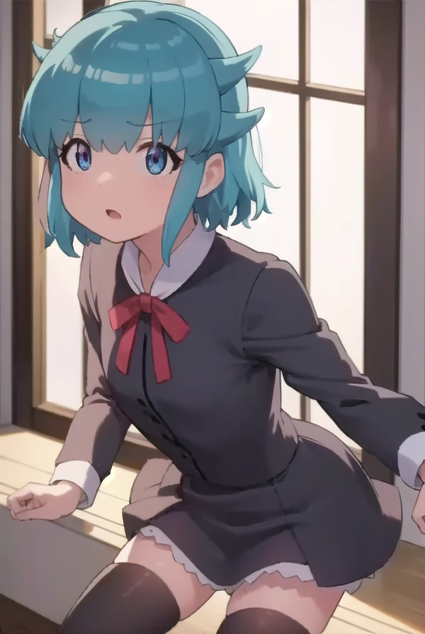 momokanishizawa, <lora:momoka nishizawa movie-lora-nochekaiser:1>,
momoka nishizawa, short hair, bangs, blue hair, blue eyes,
BREAK skirt, thighhighs, long sleeves, bow, black thighhighs, bowtie, black skirt, vest, zettai ryouiki,
BREAK outdoors,
BREAK looking at viewer, dynamic pose,
BREAK <lyco:GoodHands-beta2:1>, (masterpiece:1.2), best quality, high resolution, unity 8k wallpaper, (illustration:0.8), (beautiful detailed eyes:1.6), extremely detailed face, perfect lighting, extremely detailed CG, (perfect hands, perfect anatomy),