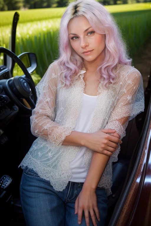 DEN_adelia_alex,
posing in a tractors cockpit, driving a tractor, country living, country, farming, driving a tractor in a field,
bokeh, f1.4, 40mm, photorealistic, raw, 8k, textured skin, skin pores, intricate details  <lora:epi_noiseoffset2:1>, epiCRealism <lora:ClothingAdjuster3:-1.3>