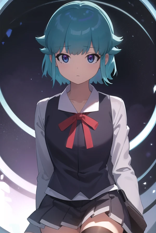 momokanishizawa, <lora:momoka nishizawa movie-lora-nochekaiser:1>,
momoka nishizawa, short hair, bangs, blue hair, blue eyes,
BREAK skirt, thighhighs, long sleeves, bow, black thighhighs, bowtie, black skirt, vest, zettai ryouiki,
BREAK outdoors,
BREAK looking at viewer, dynamic pose,
BREAK <lyco:GoodHands-beta2:1>, (masterpiece:1.2), best quality, high resolution, unity 8k wallpaper, (illustration:0.8), (beautiful detailed eyes:1.6), extremely detailed face, perfect lighting, extremely detailed CG, (perfect hands, perfect anatomy),