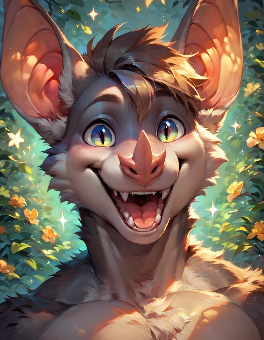 score_9, score_8_up, score_7_up, (portrait of an anthro male bat), beautiful, happy, grey fur, fluffy tuft, warm expression, sparkling eyes, joy
<lora:BatsXL_0.9:0.7>
<lora:Anime Summer Days 2 Style SDXL:0.5>