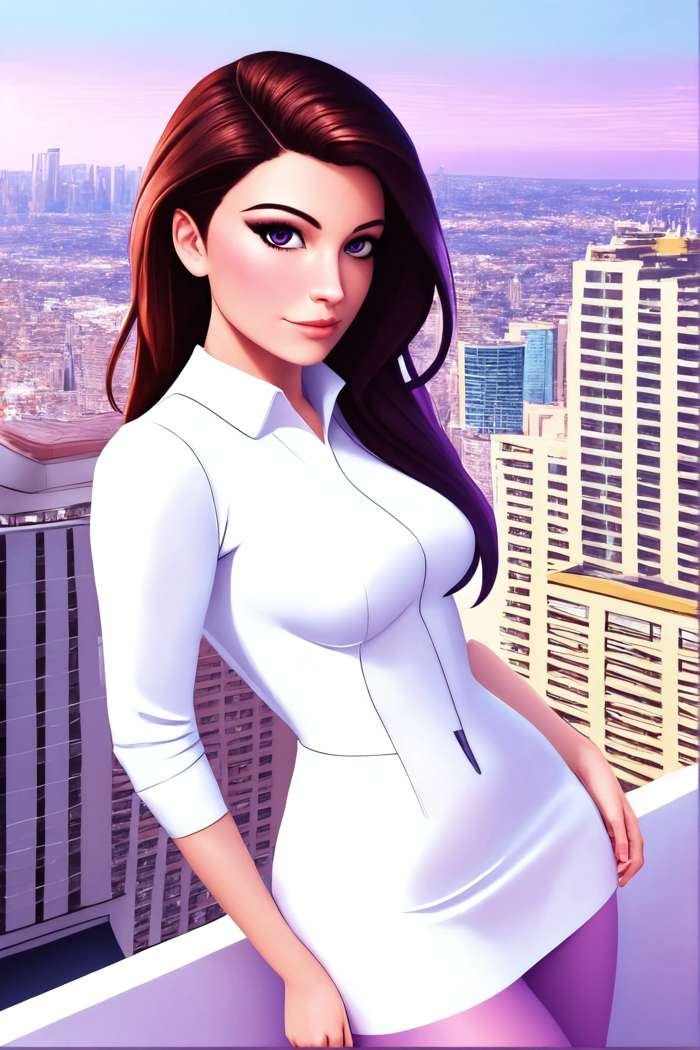 xvision style, sexy woman ([Emma( :0)Watson|avi love|Kate( :0)Beckinsale]:0.9) closeup, looking at viewer, centered, fascinating look,
Rooftop city view and twilight ambiance at background, detailed background, 
 well dressed,
best quality, masterpiece, detailed, 
<lora:xvision_style:0.9>