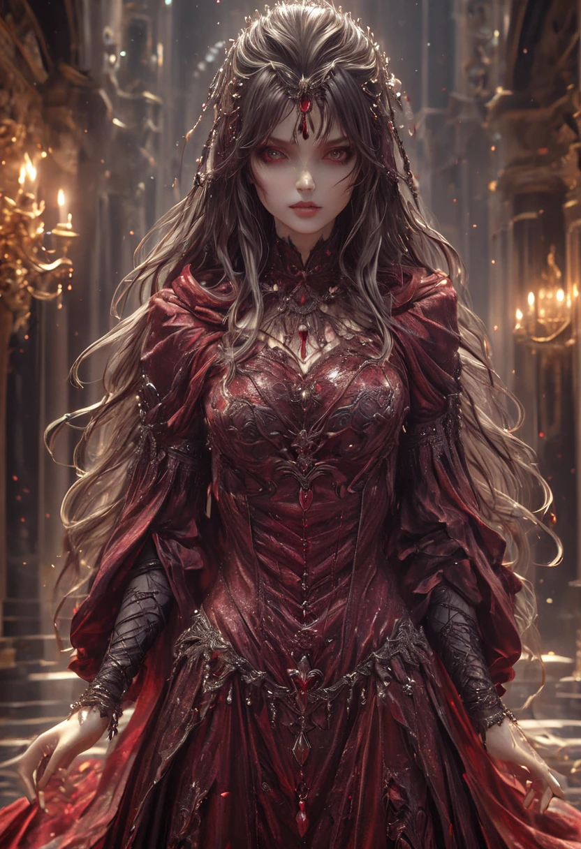 (((masterpiece))) , (((best quality))) , anime style, 2d, well-built charming 1girl, solo, lovely 1girl, ObsidianScarlet, (((masterpiece))) , (((best quality))) , anime style, 2d, Energizing 1girl, solo, person, vampire, wearing Baroque Drab made of scarlet, her hair is Roman, key visual, she has Shaved sides hair, key visual,