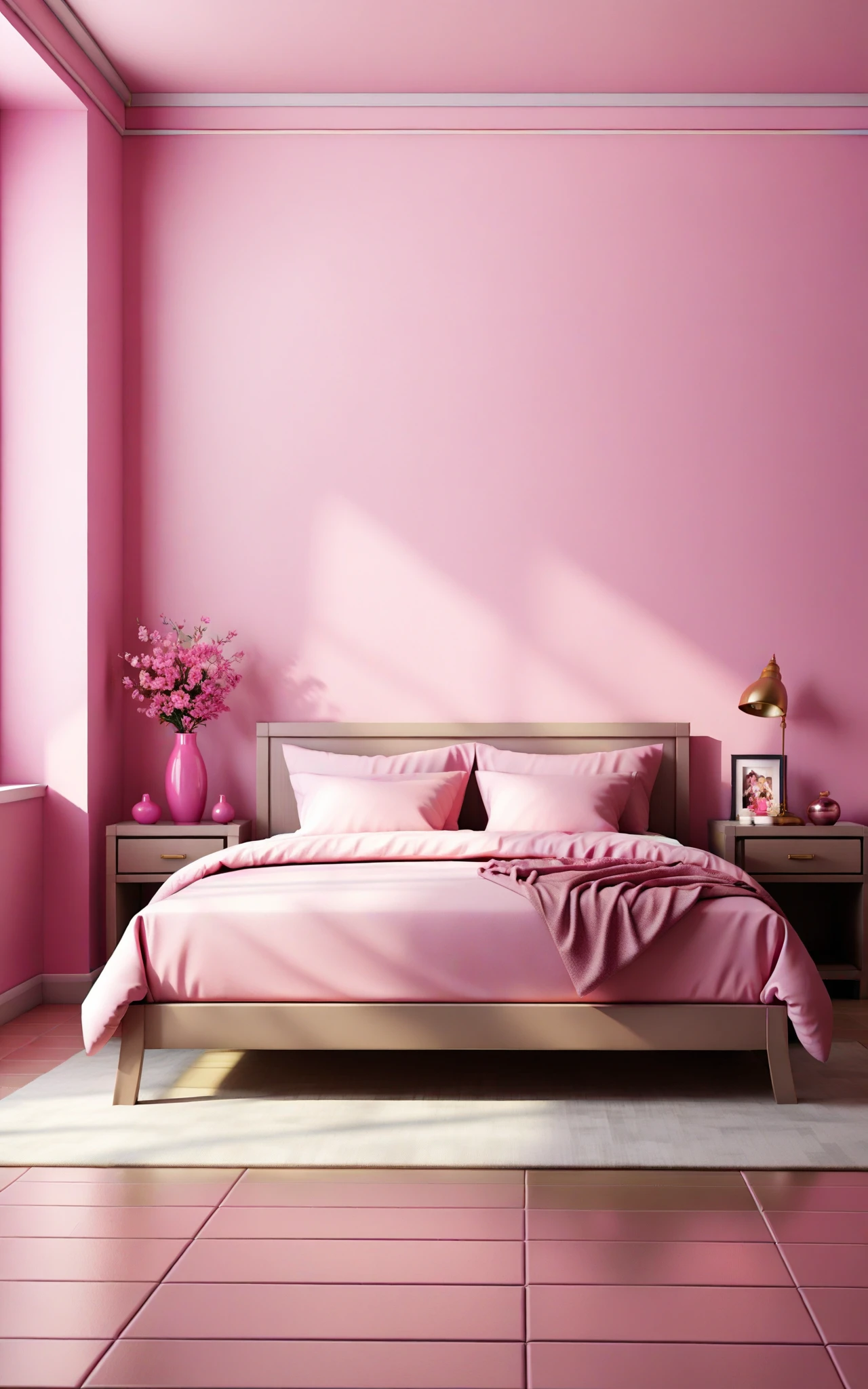 <lora:indoorsXL_V1.0-000010:0.8>,bck,interior design,bed room,pink theme,poster,
(photorealistic:1.2),