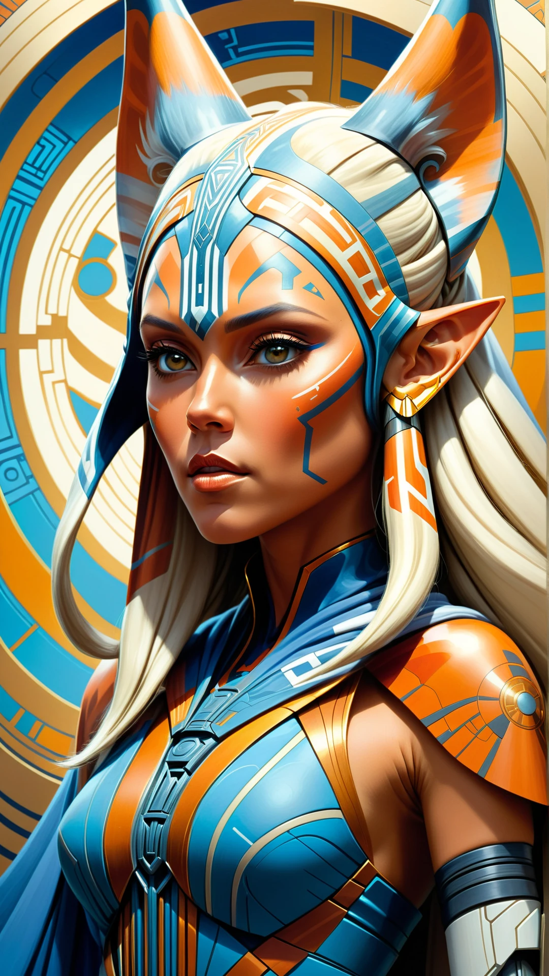 <lora:GaelicPatternStyleXL:1> GaelicPatternStyle ahsoka tano profile picture by greg rutkowski, dynamic pose, aesthetic, golden ratio, flat matte painting, intricate, futuristic, fantasy, elegant, by stanley artgerm lau, greg rutkowski, thomas kindkade, alphonse mucha, loish, norman rockwell, fantasy lut, fluid lines,