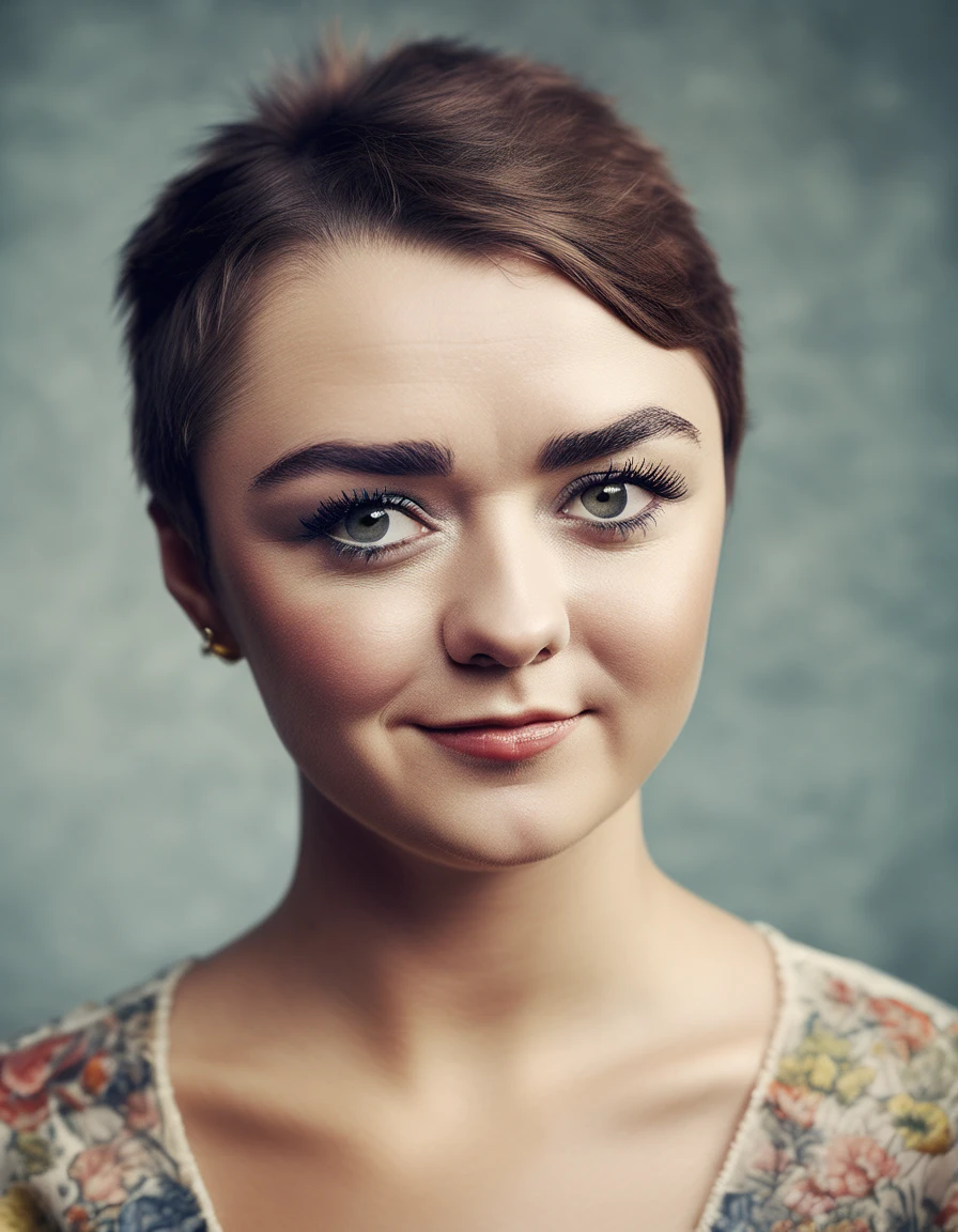 <lora:Maisie Williams:1.0>, professional celebrity photography of a young and beautiful  ((mswllmsarst woman)), smiling, (symmetrical headshot:1.1), honest, RAW, cold tones, sharp, square shoulders, face focus, (skin pores:0.1), hyper detailed, subsurface scattering, caustics, in style of Platon shot on Canon EOS 5D Mark IV 24-70mm f/2.8 1/125s 400 Natural light, reflectors, wearing a satin blouse .