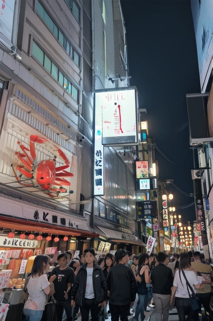 masterpiece, best quality,
kanidouraku, storefront, doutonbori, osaka, scenery, scenery, city, night, building, street, outdoors, real world location, 6+boys, multiple boys, road, multiple girls, sign, crowd, bag, cityscape, 6+girls, storefront, crosswalk, realistic, photo background, close-up,  neon lights
 <lora:kanidouraku_SD15_V5:1>