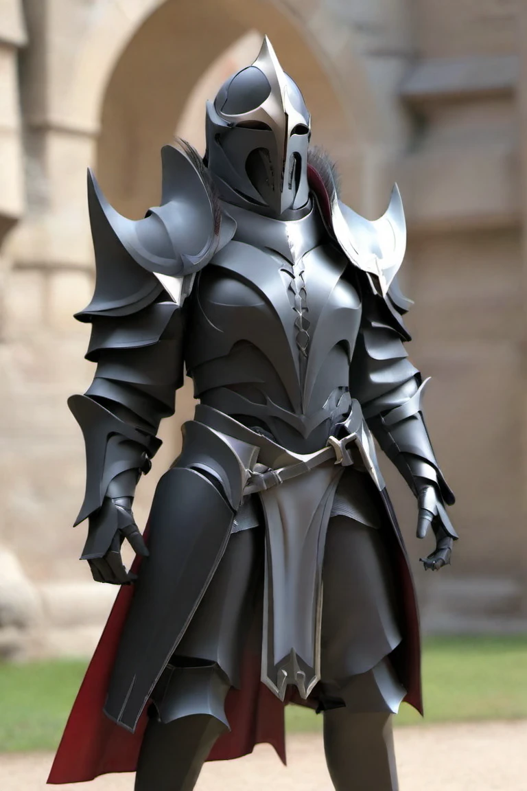 hxarmour,1girl,(black armour:1.3),Facing forward,castle,<lora:HXarmour_001AXL:0.7>,