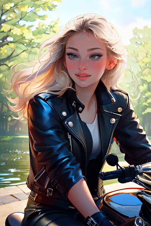 DEN_monique_c_MA,
(riding a motorcycle:1.2) wearing (motorbike leathers:1.2), (riding a motorbike:1.2), (driving a motorbike:1.2), (motorcycle:1.1), traffic, leather trousers, leather jacket, motorcycle boots, leather gloves,
bokeh, f1.4, 40mm, photorealistic, raw, 8k, textured skin, skin pores, intricate details <lora:epi_noiseoffset2:1>, epiCRealism <lora:ClothingAdjuster3:-1.3>