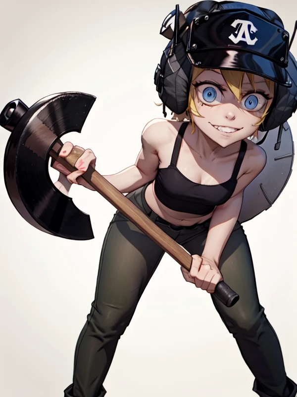 1girl with hammer in hand, claw ((hammer)) weapon, baseball_bat
<lora:Psychopomp:0.9>