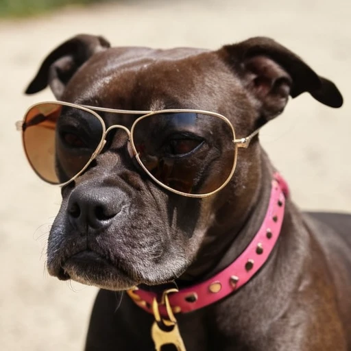 <lora:kenda_loha:1>k3nd4, kenda, no humans, animal, fantasy, brown eyes, black fur, detailed, (dogs:1.3), (wearing sunglasses:1.3), 1dog