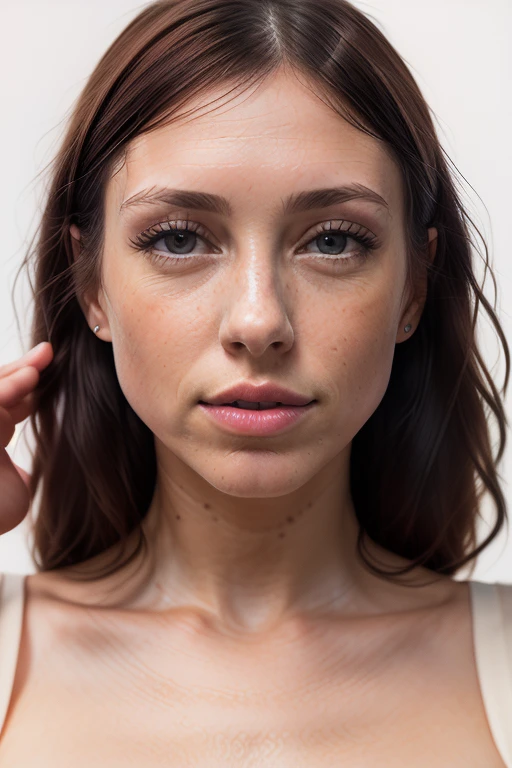 Merger_emad_oblivion,
headshot,face focus,bright,(plain white background:1.2),bare shoulders,(black corset:1.2),strong eyeliner,Red lipstick,mouth open,
bokeh, f1.4, 40mm, photorealistic, raw, 8k, textured skin, skin pores, intricate details  <lora:epi_noiseoffset2:1>, epiCRealism