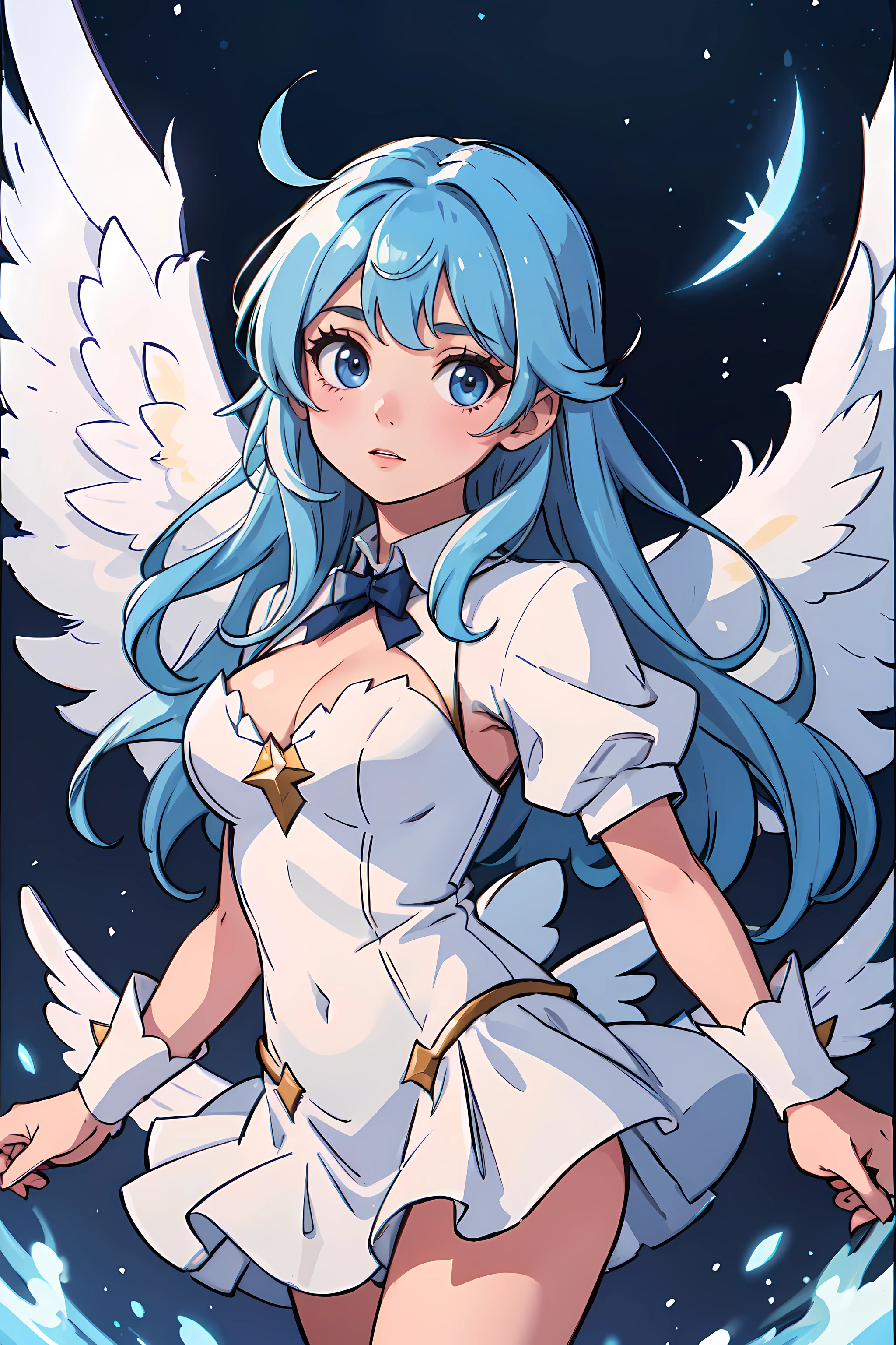 1girl, angel, wings, magic