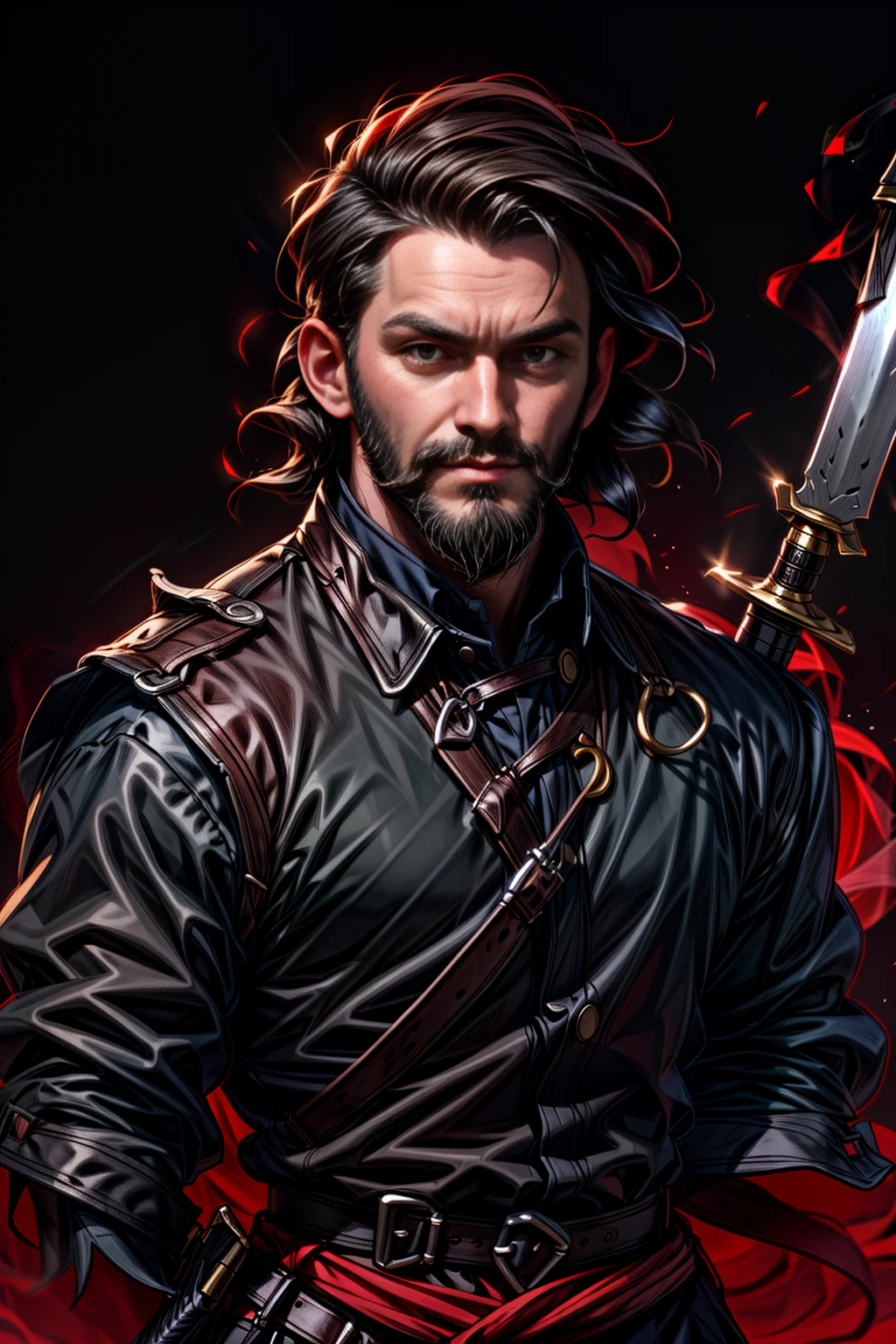 <lora:HellWorld:1>, HellWorld, 1man strong with a sword , 1800 century <lora:more_details:1> beard