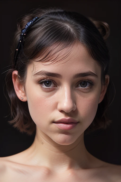 Merger_dana_sashoulla,
(headshot:1.2) portrait on a (plain dark grey background:1.2), (headshot:1.2), (face focus:1.1), (soft focus:1.2), low lighting, (out of focus:1.2),
bokeh, f1.4, 40mm, photorealistic, raw, 8k, textured skin, skin pores, intricate details <lora:epi_noiseoffset2:1>, epiCRealism