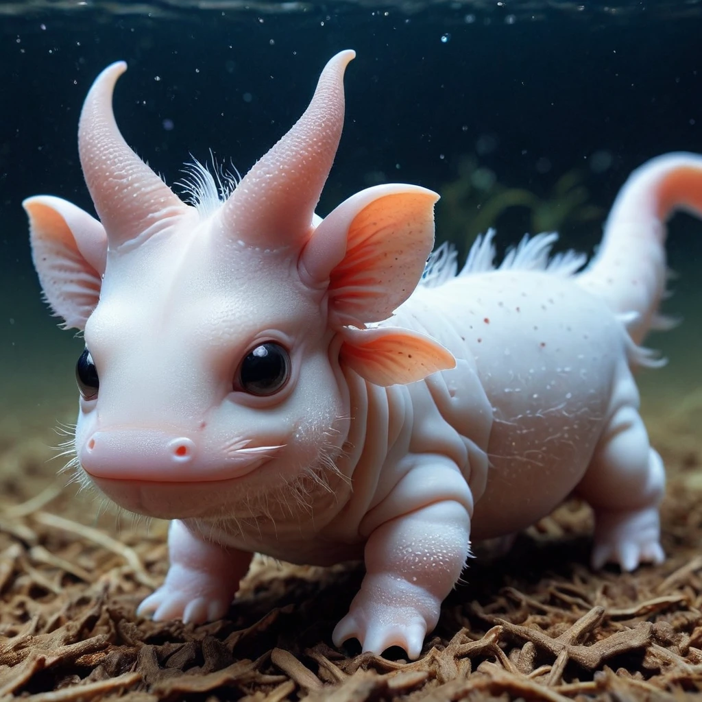 <lora:Bovine_DNA_XL:1>, bovinedna ,
 cute axolotl,
