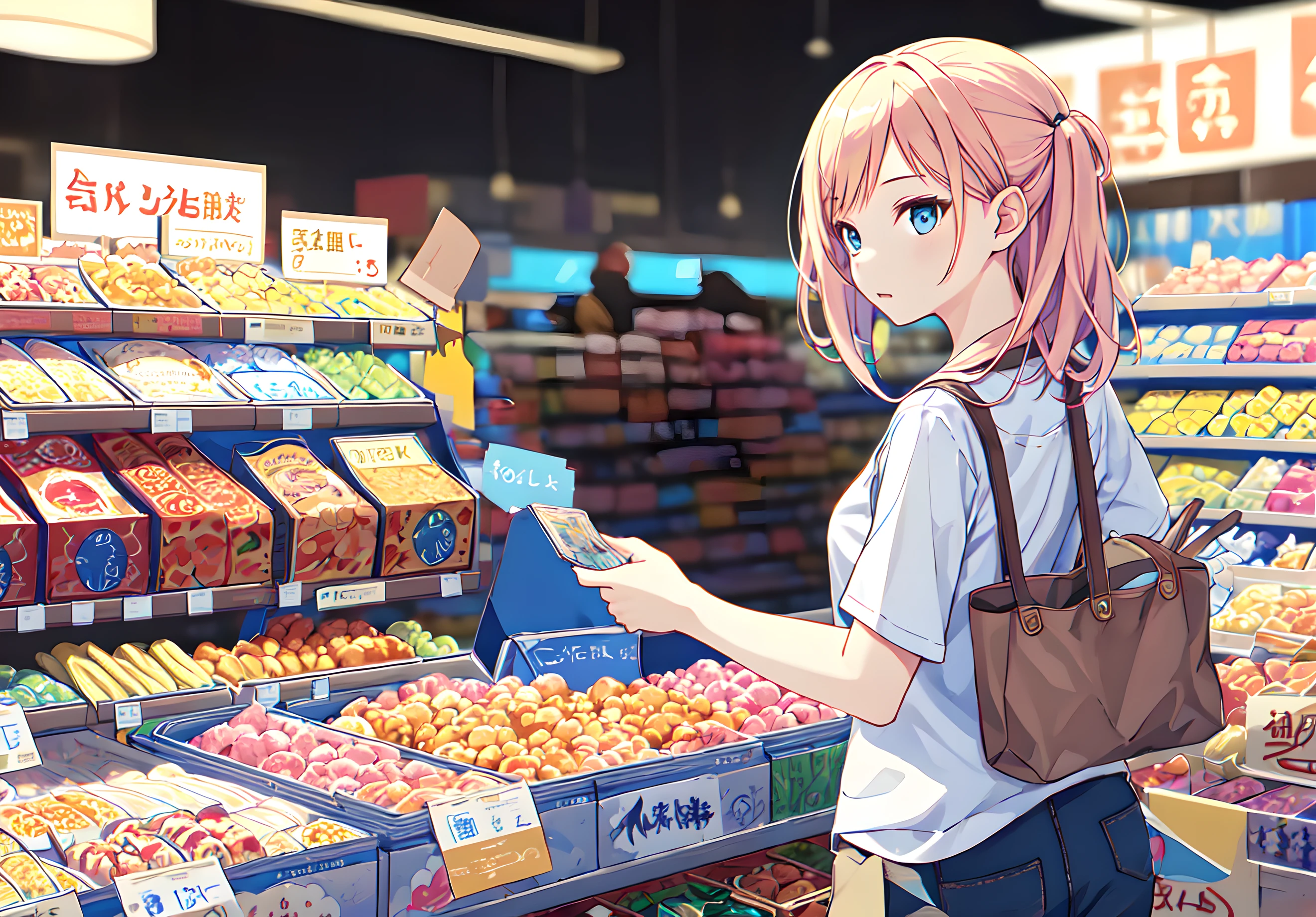 <lora:Tisse:0.8>,Tisse,1girl,super fine illustration,masterpiece,best quality,supermarket,