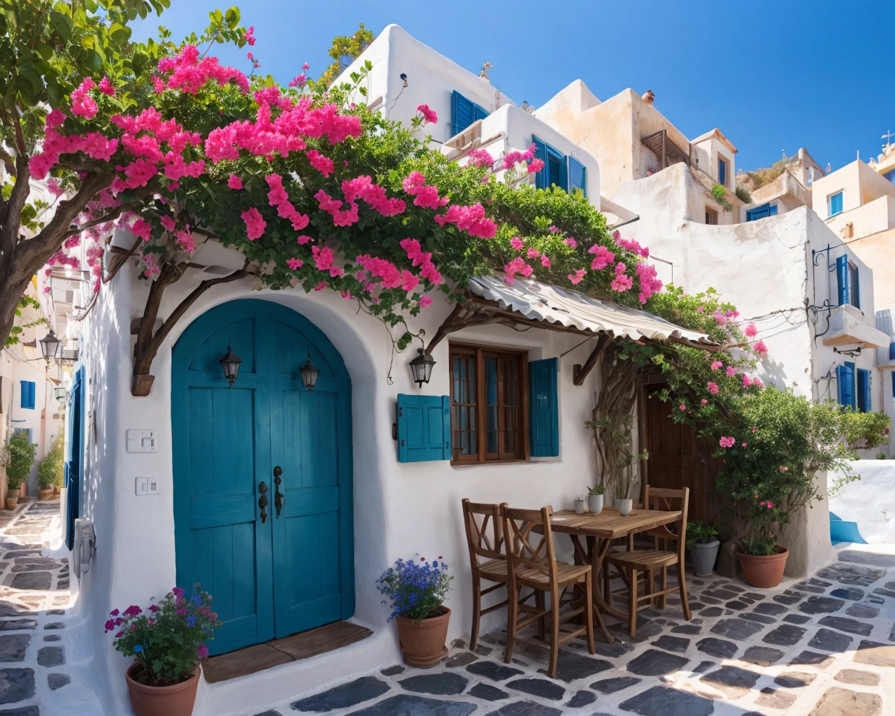 best quality,masterpiece,highly detailed,ultra-detailed,
trees,fowers. a little house,wooden door,cafe,woo
<lora:neg4all_bdsqlsz_V3.5:-1>
<lora:Santorini:1>santorini,, landscape photography, picturesque, scenic, natural beauty, tranquil, breathtaking, panoramic