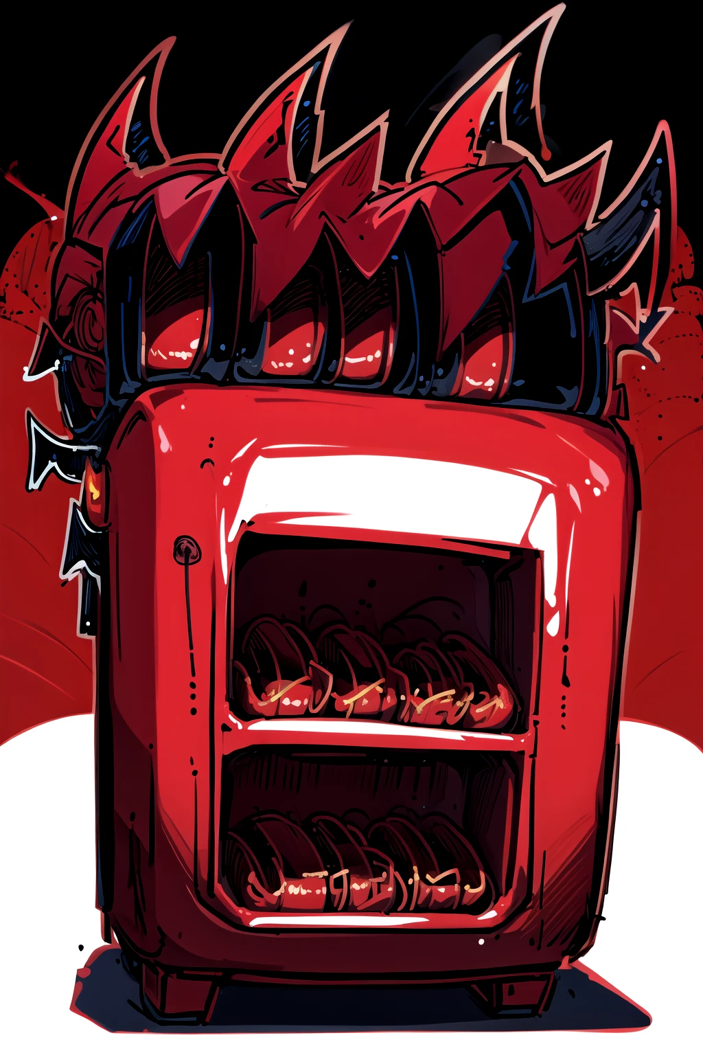 <lora:HellWorld:1>, (HellWorld:1.4), refrigerator open