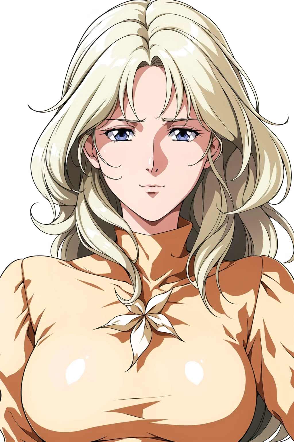 Simple White Background,
dynamic pose,standing at attention,
yellow dress,turtleneck, long sleeves, puffy sleeves,
<lora:Miyuki_Aiba_TekkamanRapier-KK77-V1:0.7>,
blue eyes, blonde hair, bangs,Long hair,
<lora:Oda_Non_Style-KK77-V2:0.3>,<lora:more_details:0.1>,
1 girl, 20yo,Young female,Beautiful long legs,Beautiful body,
Beautiful Nose,Beautiful character design, perfect eyes, perfect face,expressive eyes,perfect balance,
looking at viewer,(Focus on her face),closed mouth, (innocent_big_eyes:1.0),(Light_Smile:0.3),
official art,extremely detailed CG unity 8k wallpaper, perfect lighting,Colorful, Bright_Front_face_Lighting,White skin,
(masterpiece:1.0),(best_quality:1.0), ultra high res,4K,ultra-detailed,
photography, 8K, HDR, highres, absurdres:1.2, Kodak portra 400, film grain, blurry background, bokeh:1.2, lens flare, (vibrant_color:1.2),professional photograph,
(Beautiful,large_Breasts:1.4), (beautiful_face:1.5),(narrow_waist),