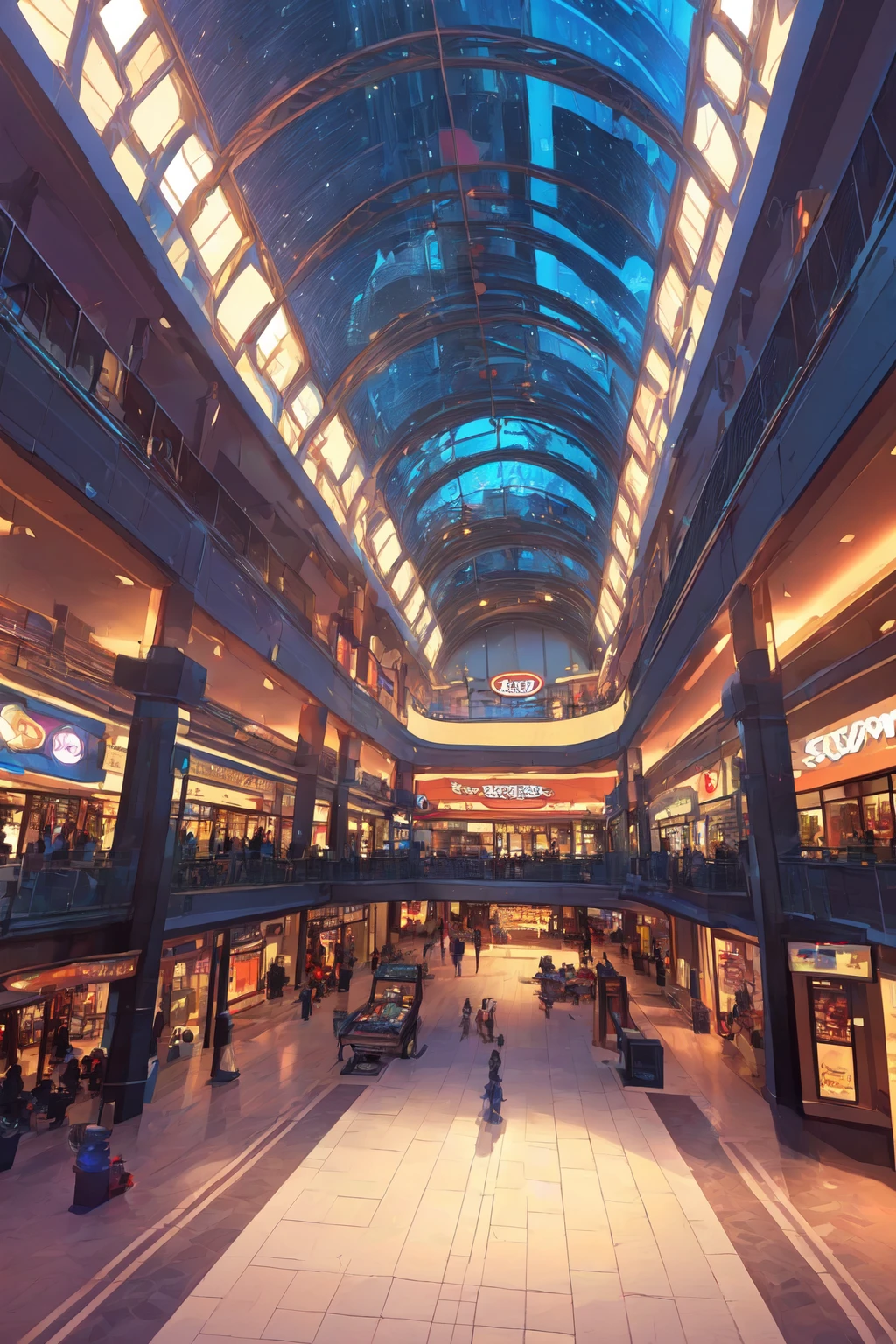 (masterpiece), (best illustration), (no humans), anime background, shopping mall, ring lighting , rim lighting,(extremely detailed CG unity 8k wallpaper),(masterpiece), (best quality), (ultra-detailed), (best illustration),(best shadow),perfect lighting , perfect anatomy , vivid colors,