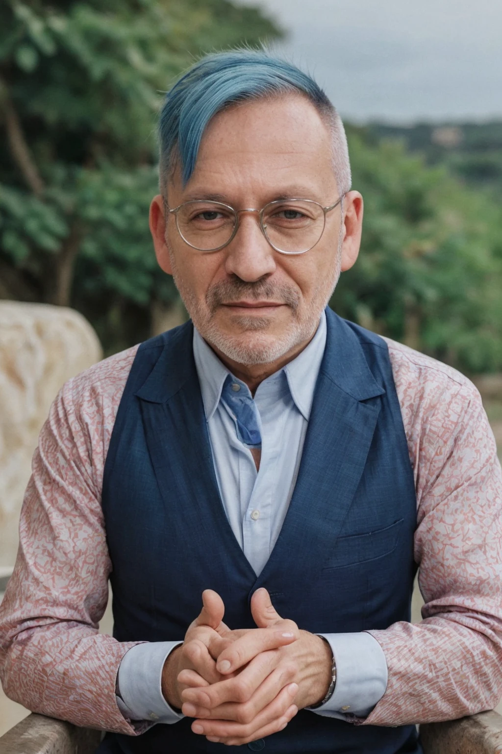 <lora:m4nu3lL01s:0.6> m4nu3lL01s,male focus,solo,1boy, blue hair, portrait